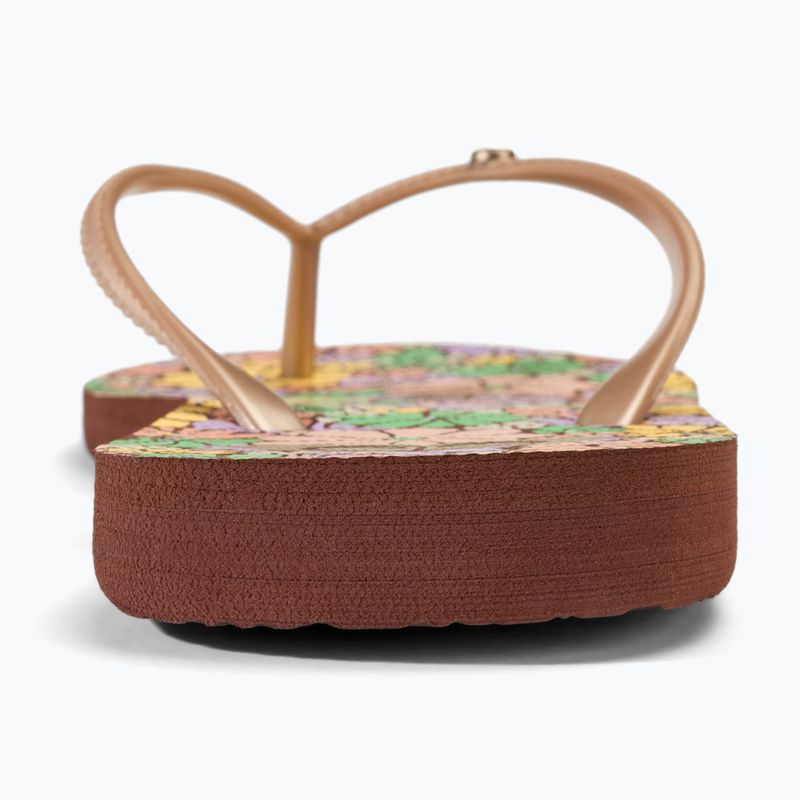 Dámske žabky ROXY Bermuda Print brown combo 6