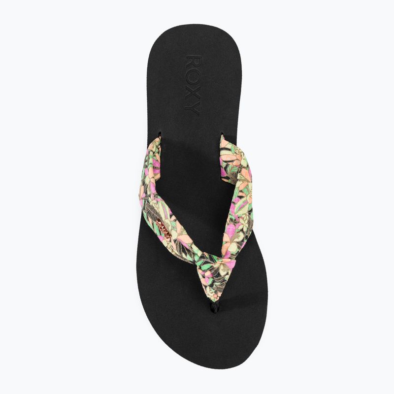 Dámske žabky ROXY Paia V black/pink/soft lime 5
