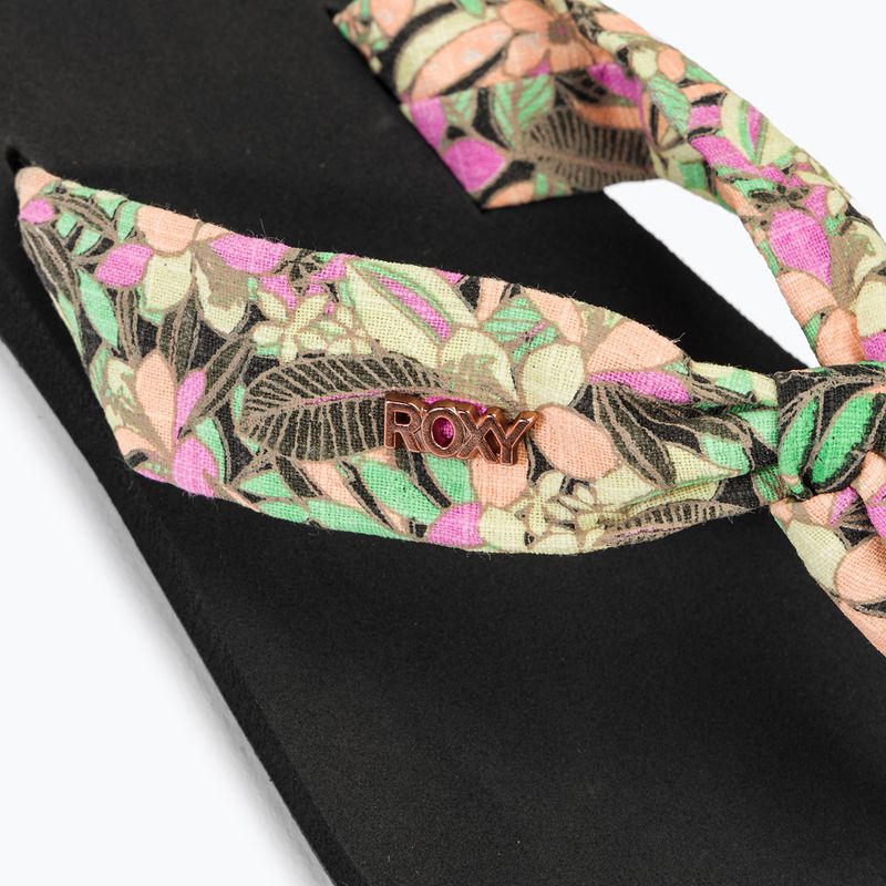 Dámske žabky ROXY Paia V black/pink/soft lime 8