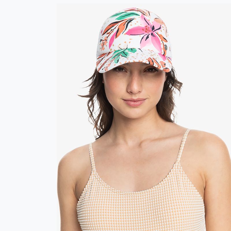 Šiltovka dámska ROXY Beautiful Morning white happy tropical swim 5