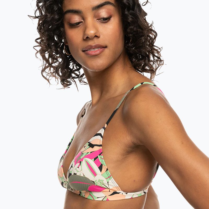 Vrchný diel plaviek  ROXY Printed Beach Classics Tri anthracite palm song s 5