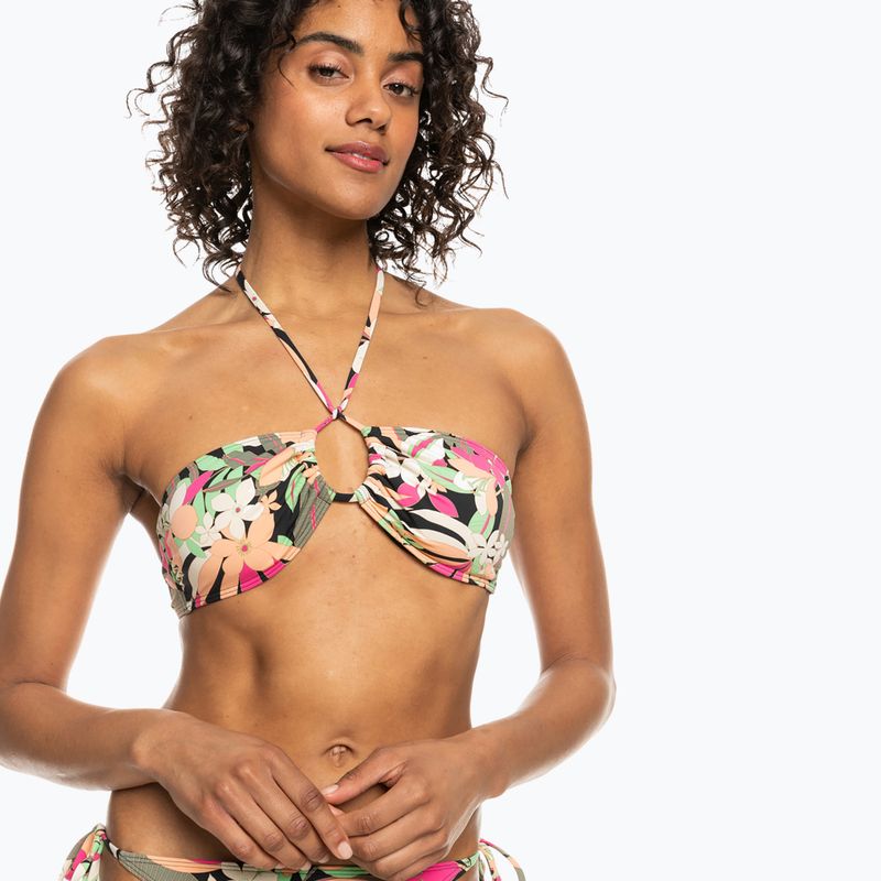 Vrchný diel plaviek  ROXY Printed Beach Classics Halter anthracite palm song s 2