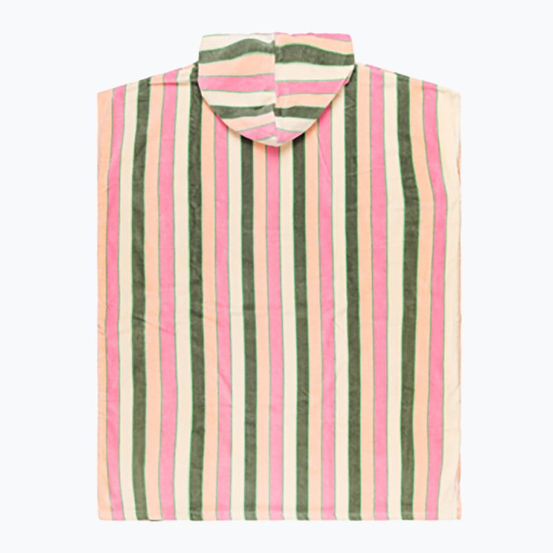 Dámske pončo ROXY Stay Magical Printed agave green very vista stripe 2