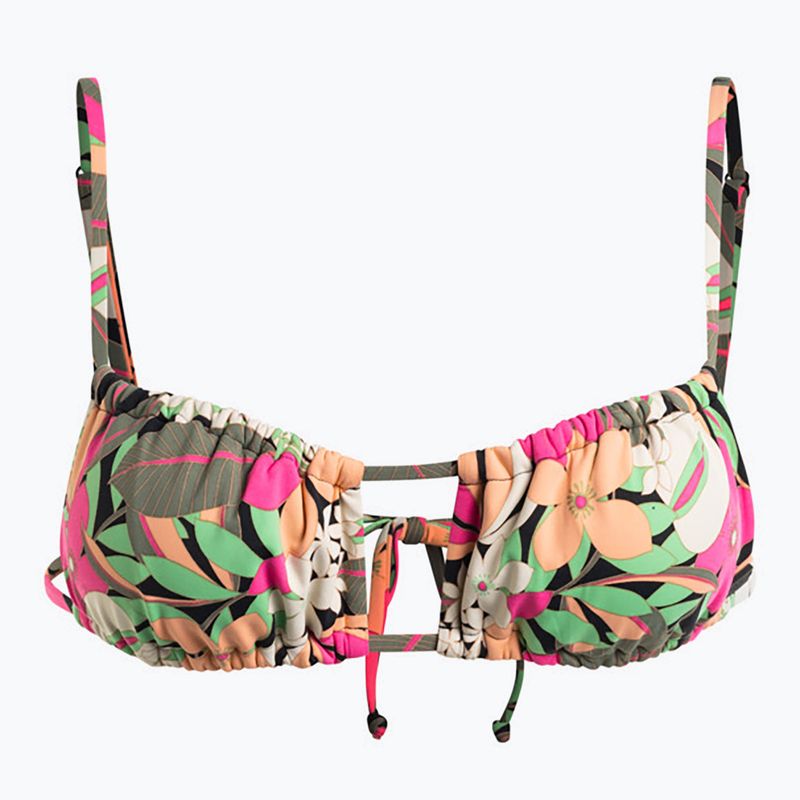 Vrchný diel plaviek ROXY Printed Beach Classics Bralette anthracite palm song s