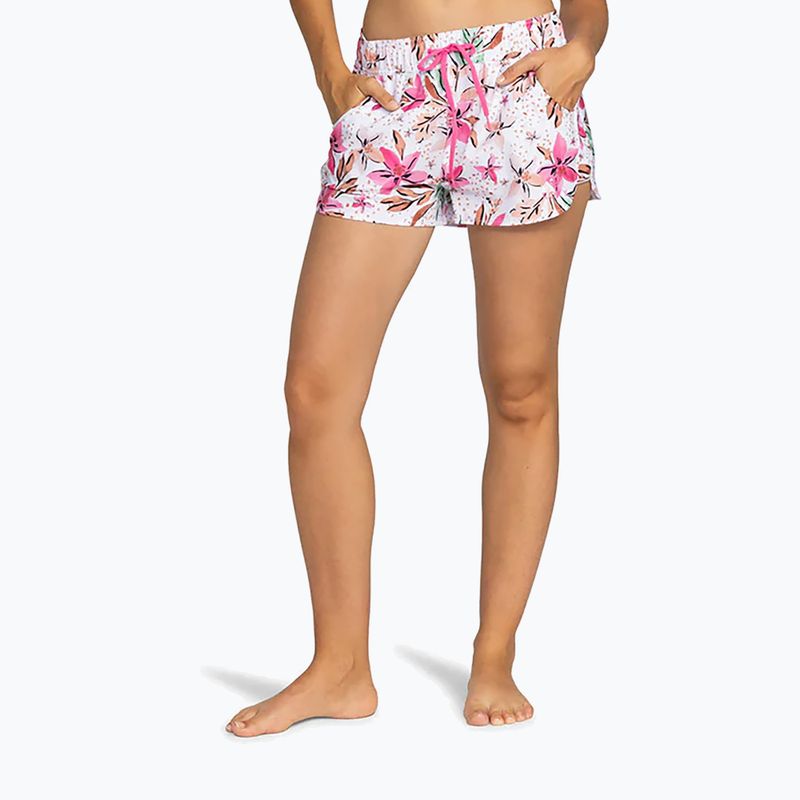 Dámske plavkové šortky ROXY Wave Printed 2 white happy tropical swim