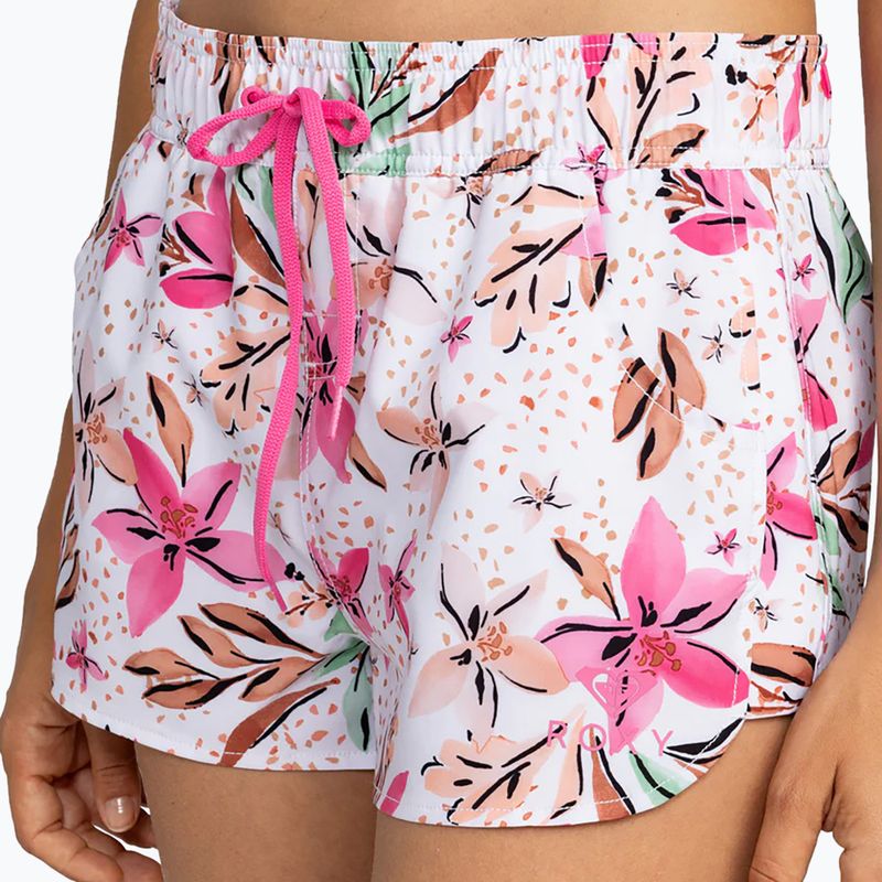 Dámske plavkové šortky ROXY Wave Printed 2 white happy tropical swim 4