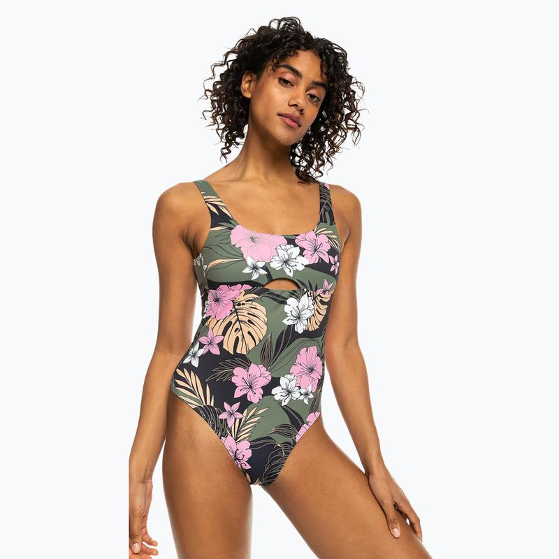 Dámske plavky ROXY Pro The Double Line One anthracite classic pro surf 2