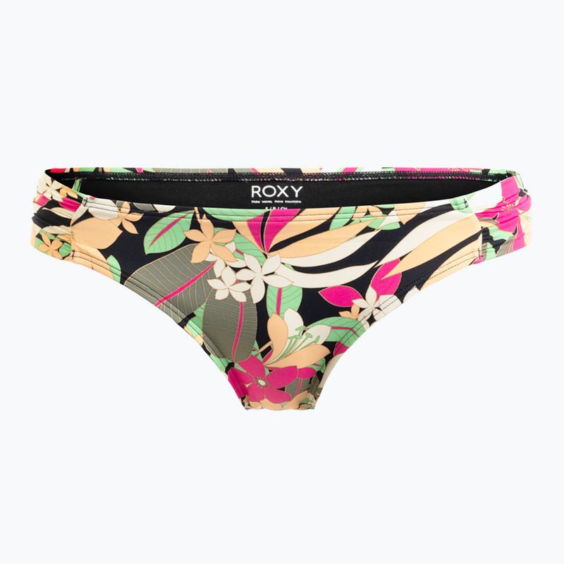 Spodný diel plaviek ROXY Printed Beach Classics Moderate anthracite palm song s
