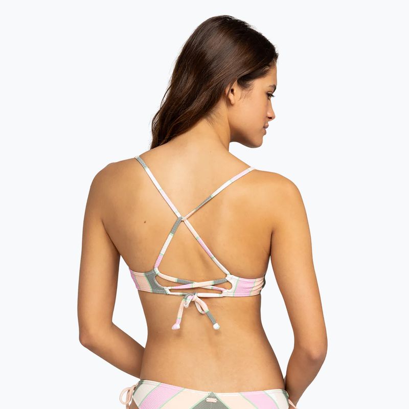 Vrchný diel plaviek  ROXY Vista Stripe Strappy agave green very vista stripe 4