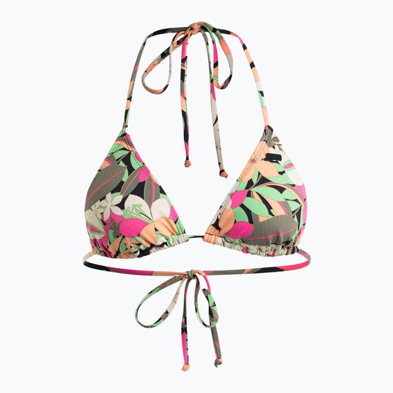Vrchný diel plaviek  ROXY Printed Beach Classics Tiki Tri anthracite palm song s