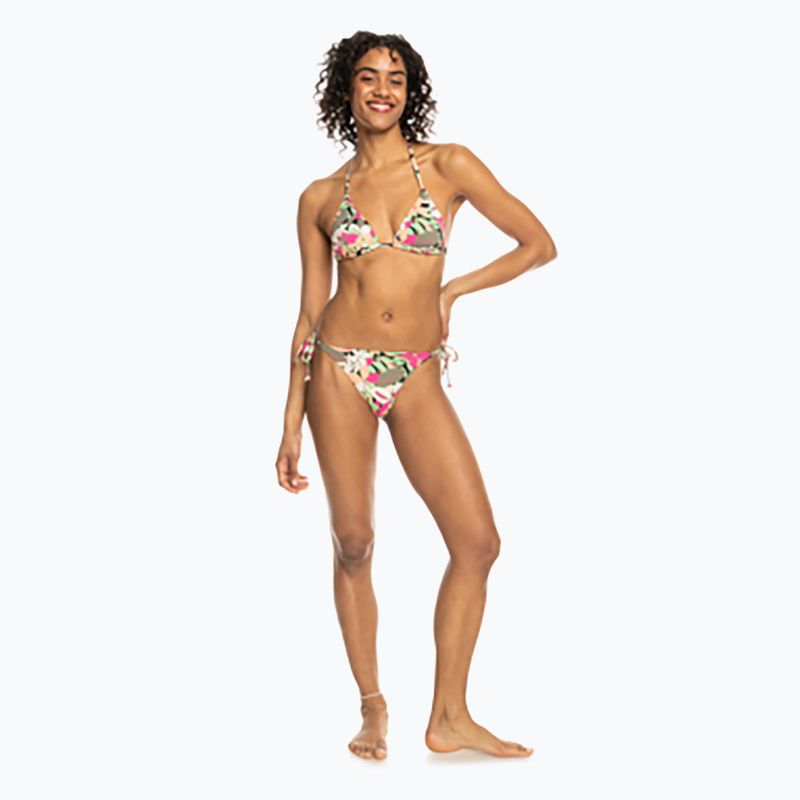 Vrchný diel plaviek  ROXY Printed Beach Classics Tiki Tri anthracite palm song s 3