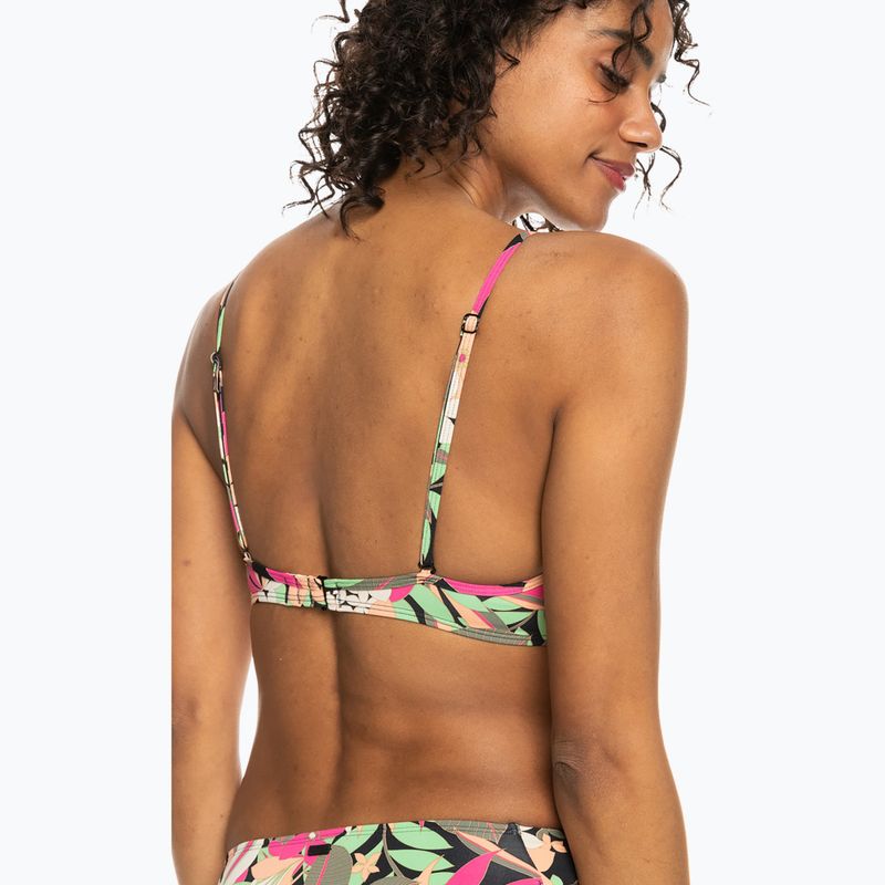 Vrchný diel plaviek  ROXY Printed Beach Classics Wrap anthracite palm song s 4