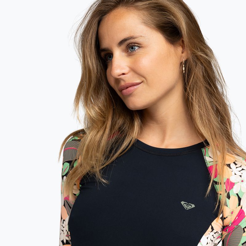 Dámske tričko na plávanie  ROXY Lycra Printed anthracite palm song s 5