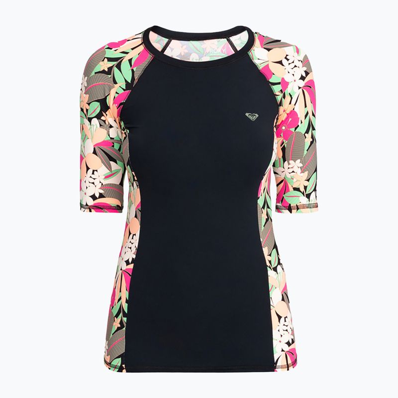 Dámske tričko na plávanie  ROXY Lycra Printed anthracite palm song s 6