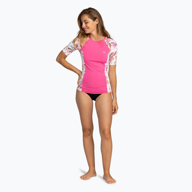 Dámske tričko na plávanie  ROXY Lycra Printed white happy tropical swim 2