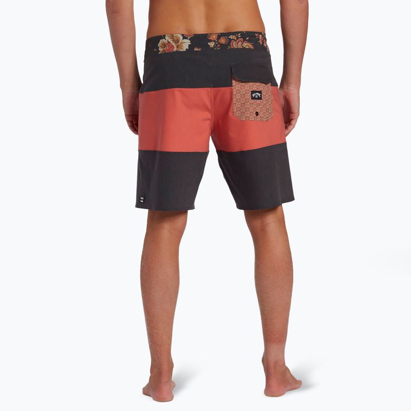 Pánske plavecké šortky Billabong Tribong Pro washed red 5