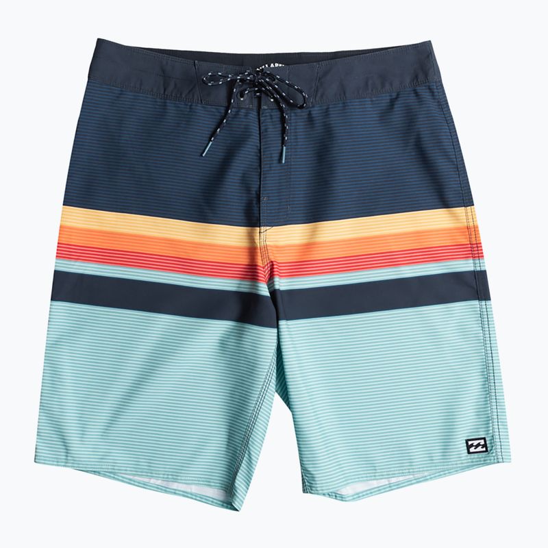 Pánske plavecké šortky Billabong All Day HTR Stripes OG blue