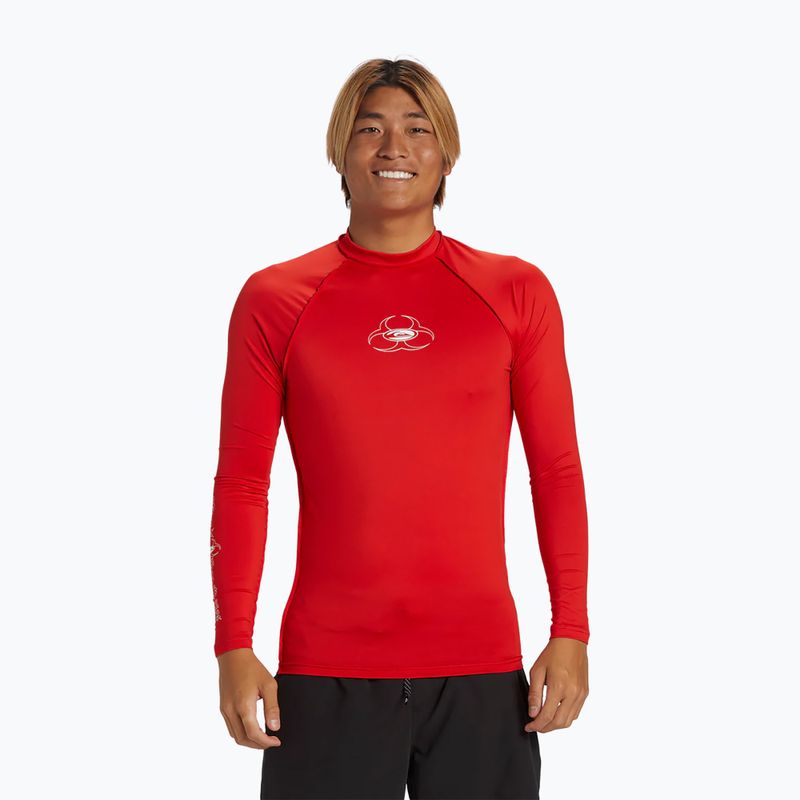 Longsleeve pánsky na plávanie Quiksilver Saturn UPF50 high risk red