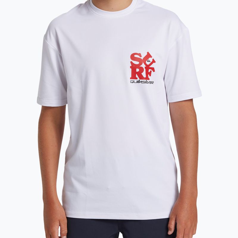 Detské tričko na plávanie Quiksilver Everyday Surf Tee white/black 5