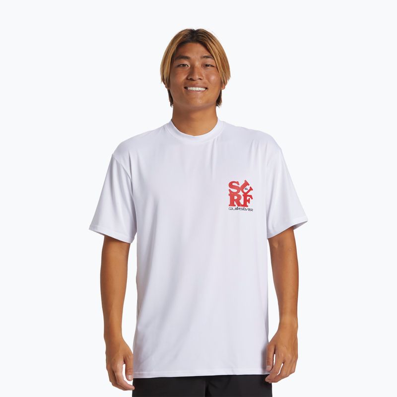 Pánske tričko na plávanieQuiksilver Everyday Surf Tee white/black