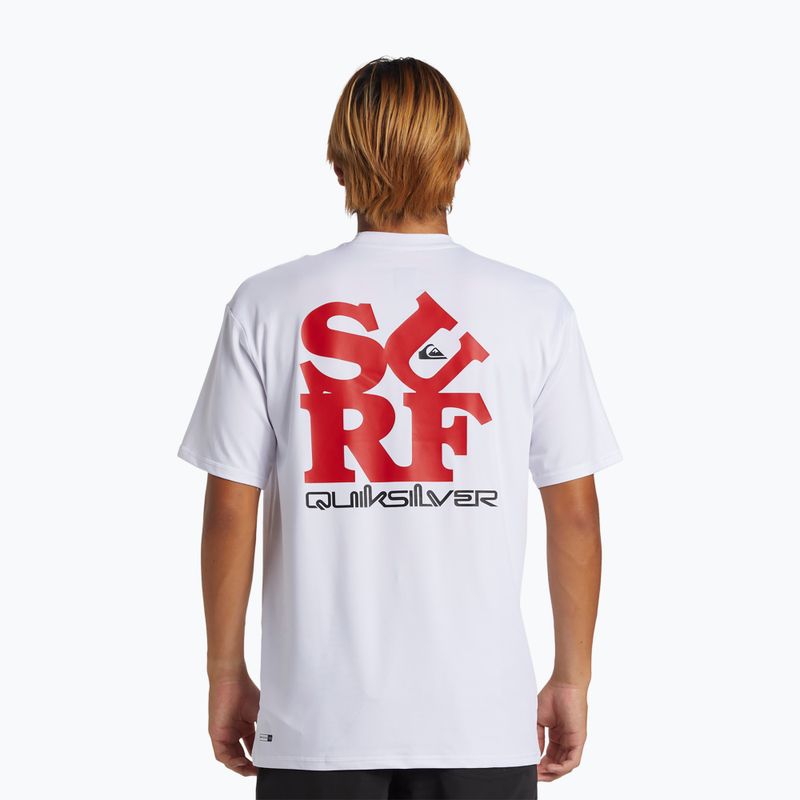 Pánske tričko na plávanieQuiksilver Everyday Surf Tee white/black 2