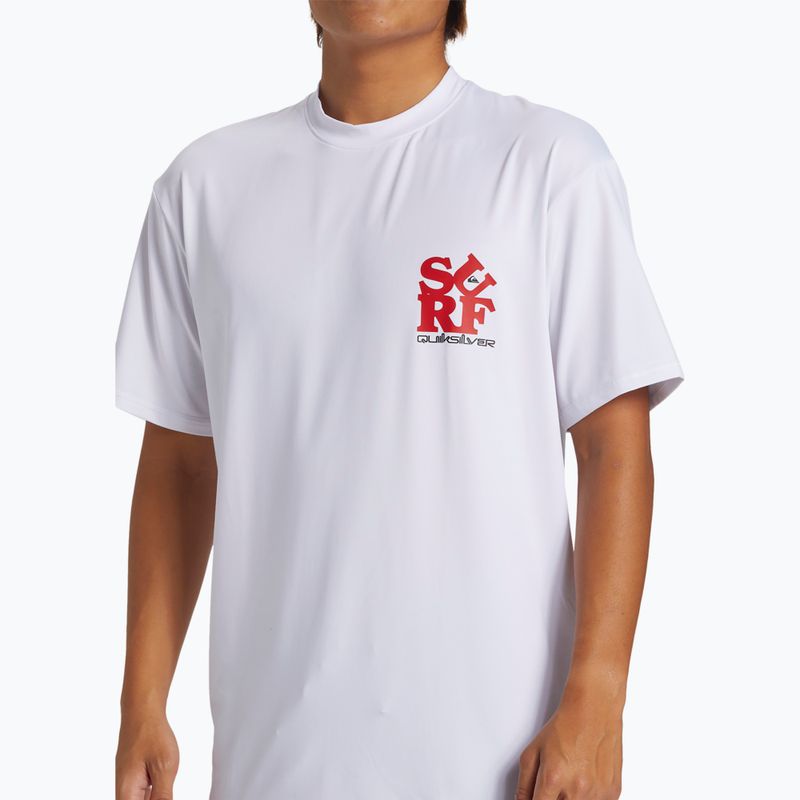 Pánske tričko na plávanieQuiksilver Everyday Surf Tee white/black 3