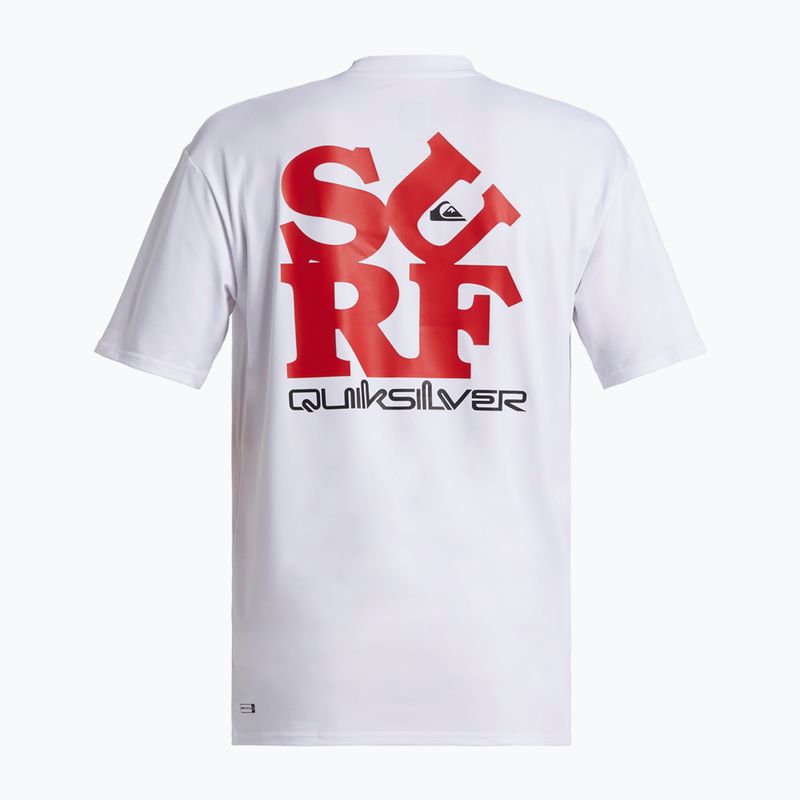 Pánske tričko na plávanieQuiksilver Everyday Surf Tee white/black 5