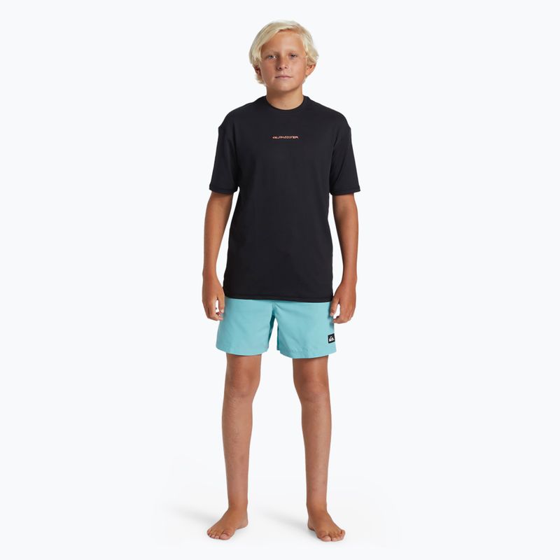 Detské tričko na plávanie Quiksilver Everyday Surf Tee black/white 2