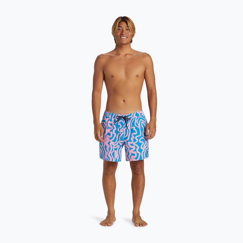 Pánske plavecké šortky Quiksilver Surfsilk Mix Volley 16 prism pink 2