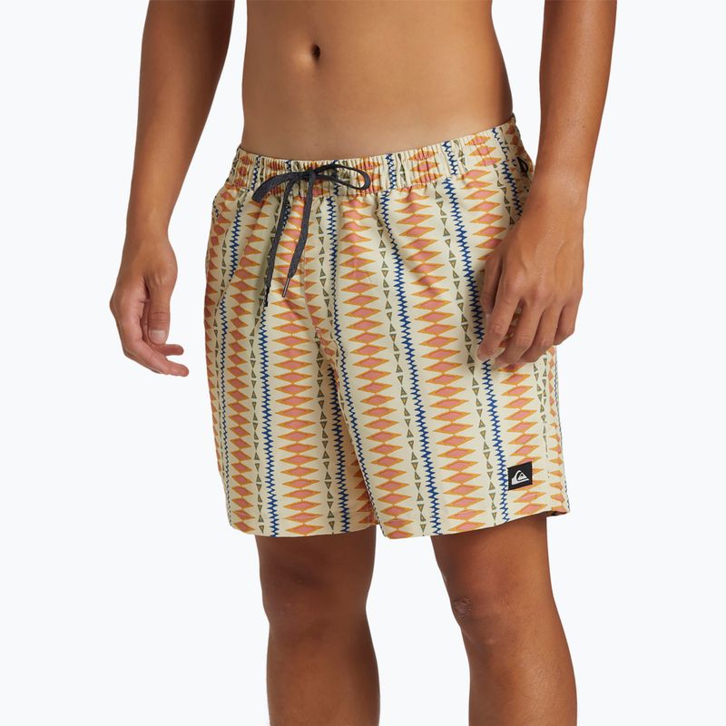 Pánske plavecké šortky Quiksilver Remade Mix Volley 16 oyster white 8