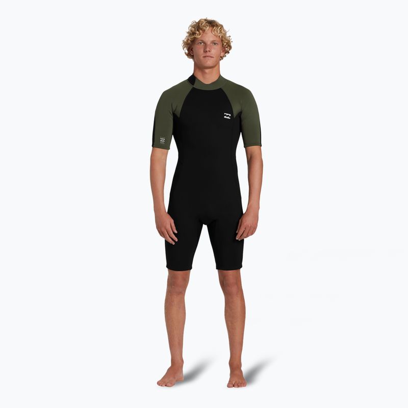 Pánsky plavecký neoprén Billabong 2 mm Foil Back Zip Spring moss 2