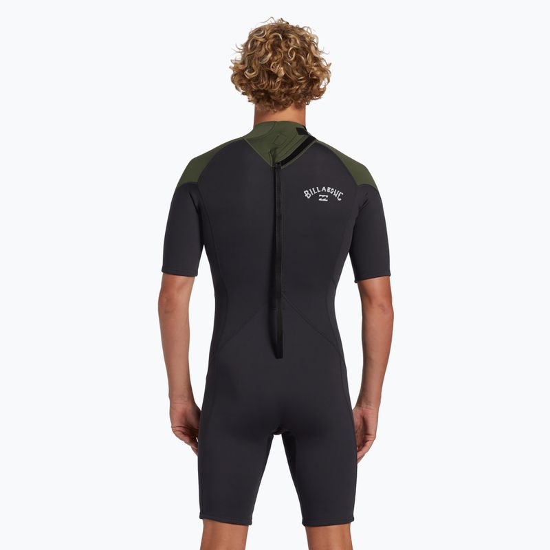 Pánsky plavecký neoprén Billabong 2 mm Foil Back Zip Spring moss 3