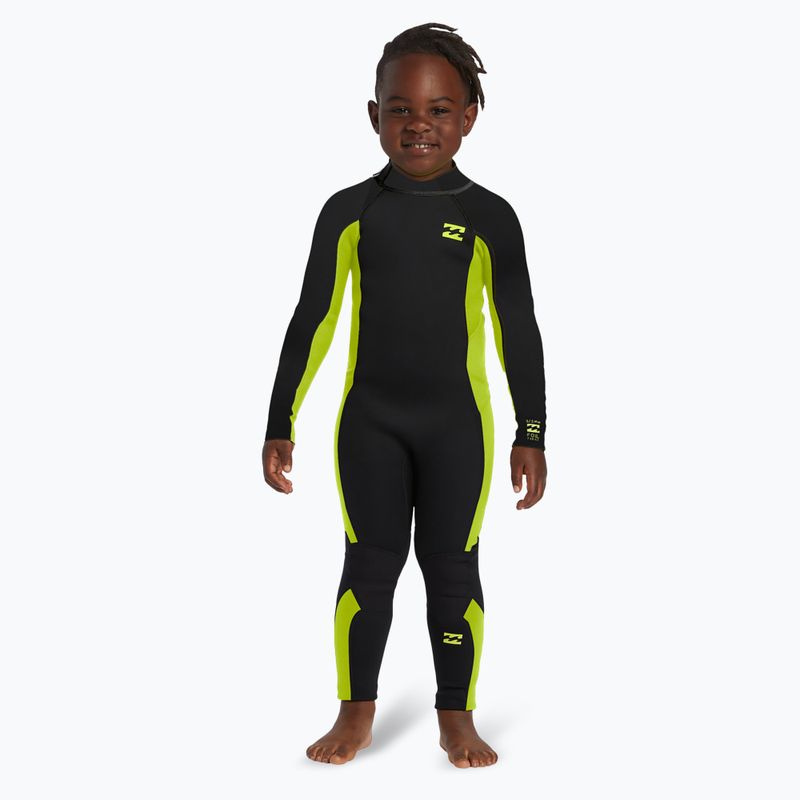 Detský  neoprén  Billabong 3/2 mm Foil BZ FL fluro lime