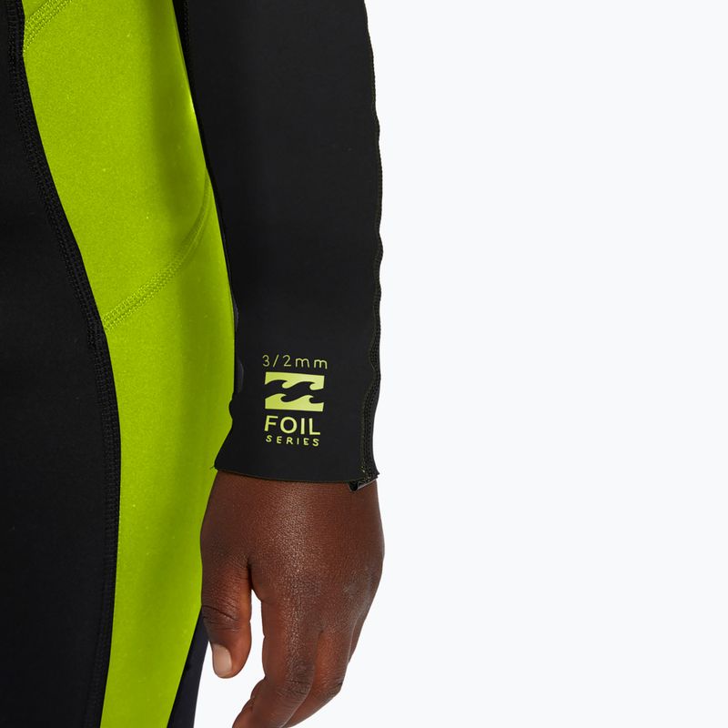 Detský  neoprén  Billabong 3/2 mm Foil BZ FL fluro lime 4