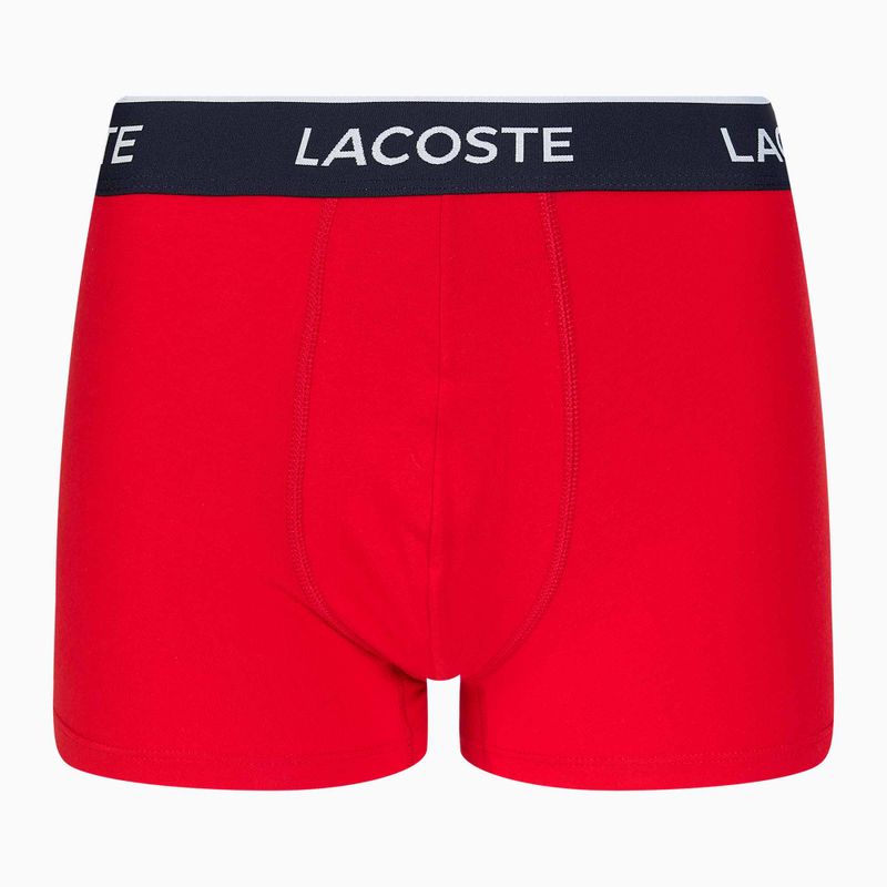 Boxerky Lacoste 5H3389 W64 3 páry námornícka modrá/červená metylénová 5