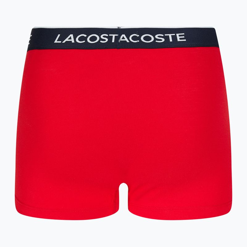 Boxerky Lacoste 5H3389 W64 3 páry námornícka modrá/červená metylénová 6