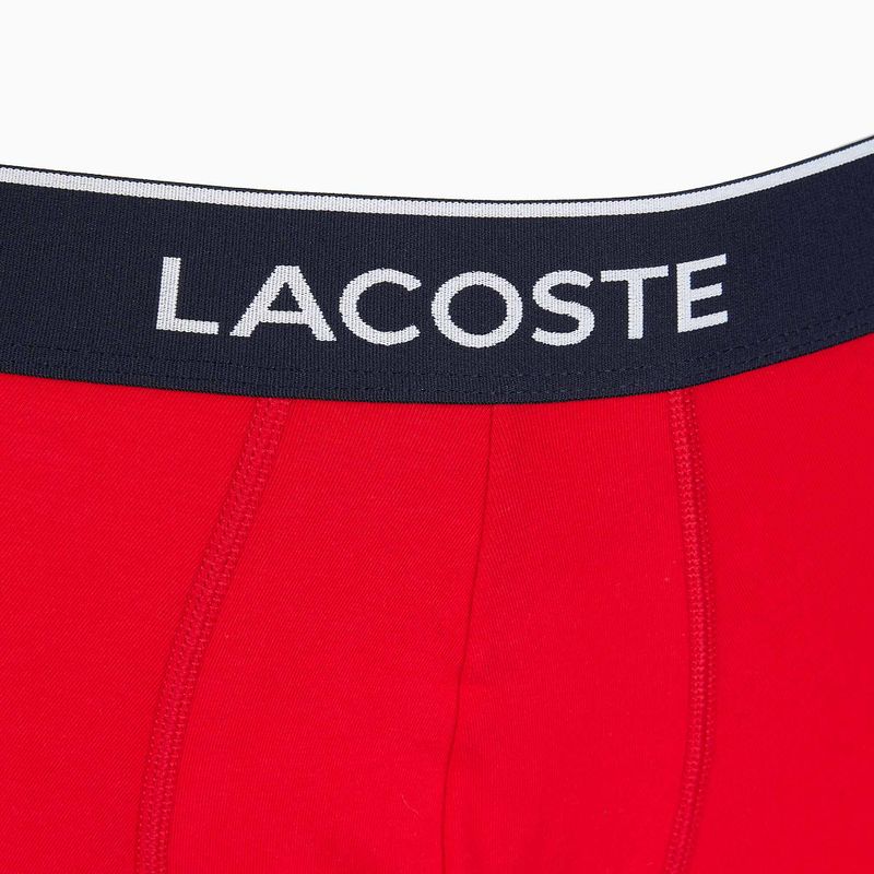 Boxerky Lacoste 5H3389 W64 3 páry námornícka modrá/červená metylénová 7