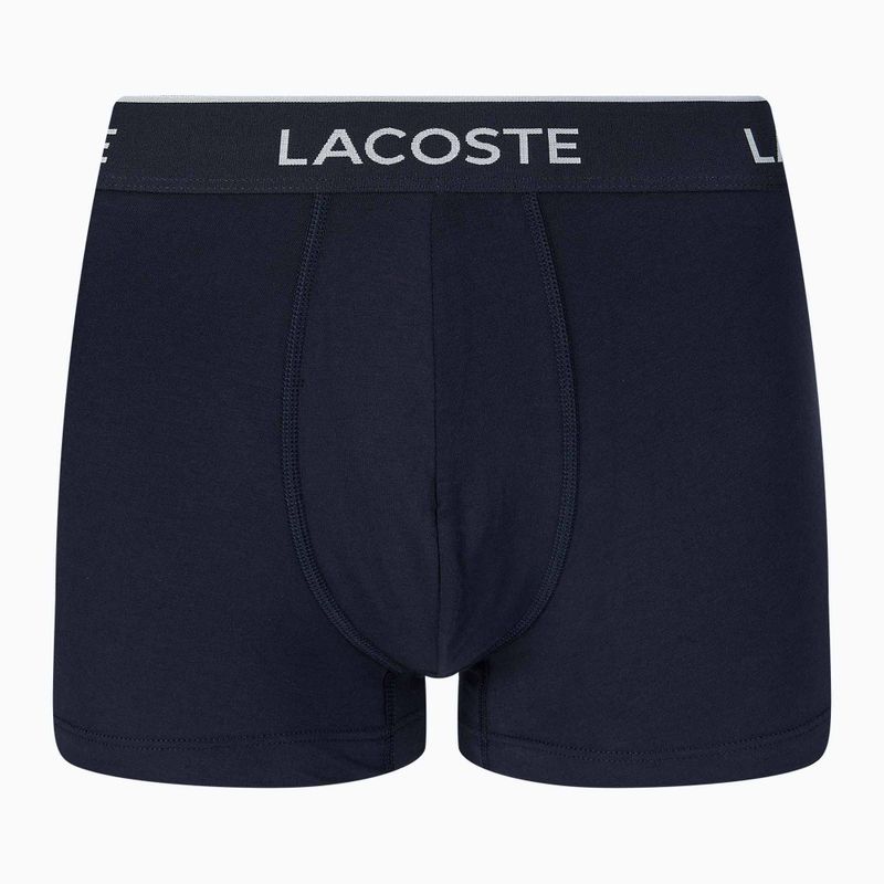 Boxerky Lacoste 5H3389 W64 3 páry námornícka modrá/červená metylénová 8