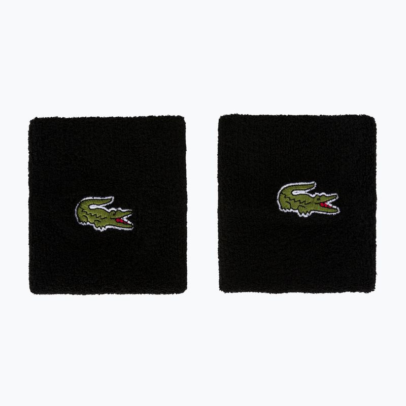 Lacoste návleky na zápästie 2 ks čierne RL9272 2