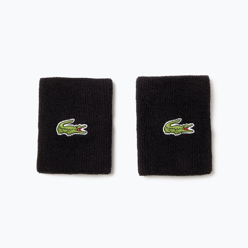Lacoste návleky na zápästie 2 ks čierne RL9272 3