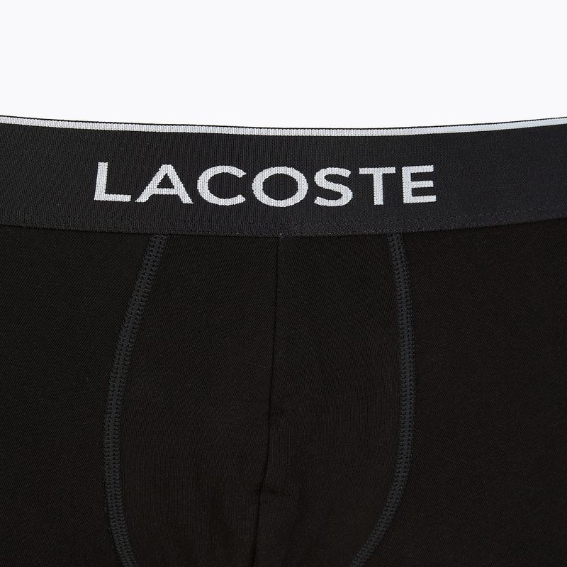 Boxerky Lacoste 5H3389 NUA 3 páry čierna/biela/strieborná chine 10