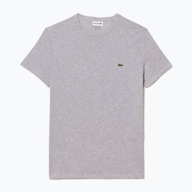 Pánske tričko Lacoste TH6709 silver chine 4