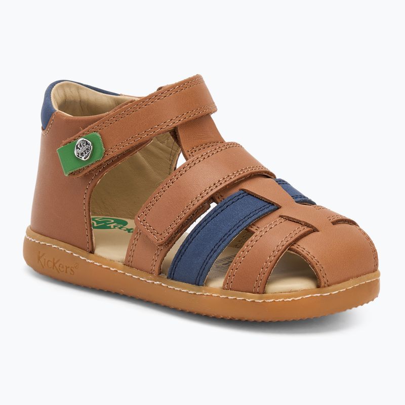 Detské sandále Kickers Kick Pod camel/navy