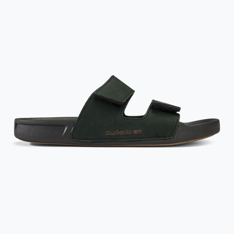 Pánske šľapky Quiksilver Rivi Leather Double Adjust black 1 2