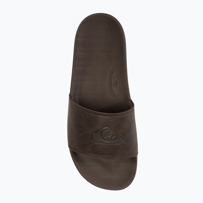 Pánske šľapky Quiksilver Rivi Nubuck Slide brown 1 5