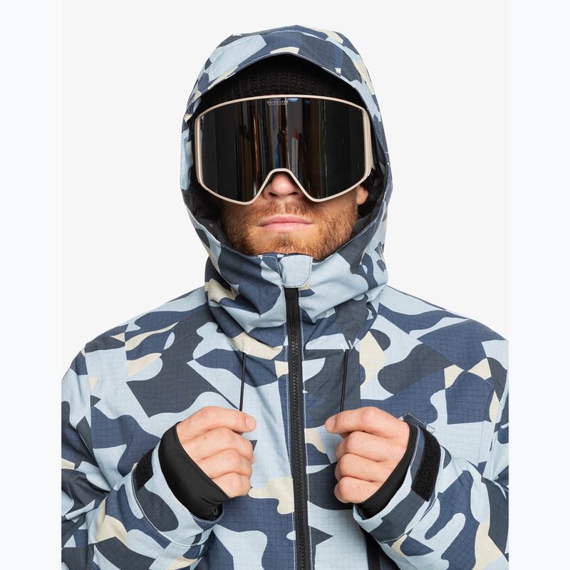 Pánska snowboardová bunda Quiksilver Mission Printed Block Puzzle camo ice flow 4