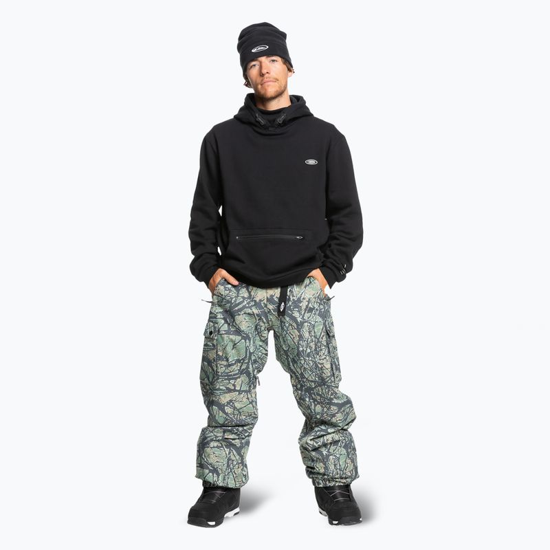 Pánske snowboardové nohavice Quiksilver Snow Down Cargo woodland abstract sea spray 2