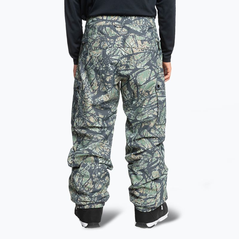 Pánske snowboardové nohavice Quiksilver Snow Down Cargo woodland abstract sea spray 3