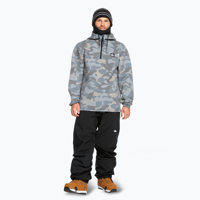 Pánska snowboardová mikina Quiksilver Shredder Hoodie puzzle camo ice flow 2
