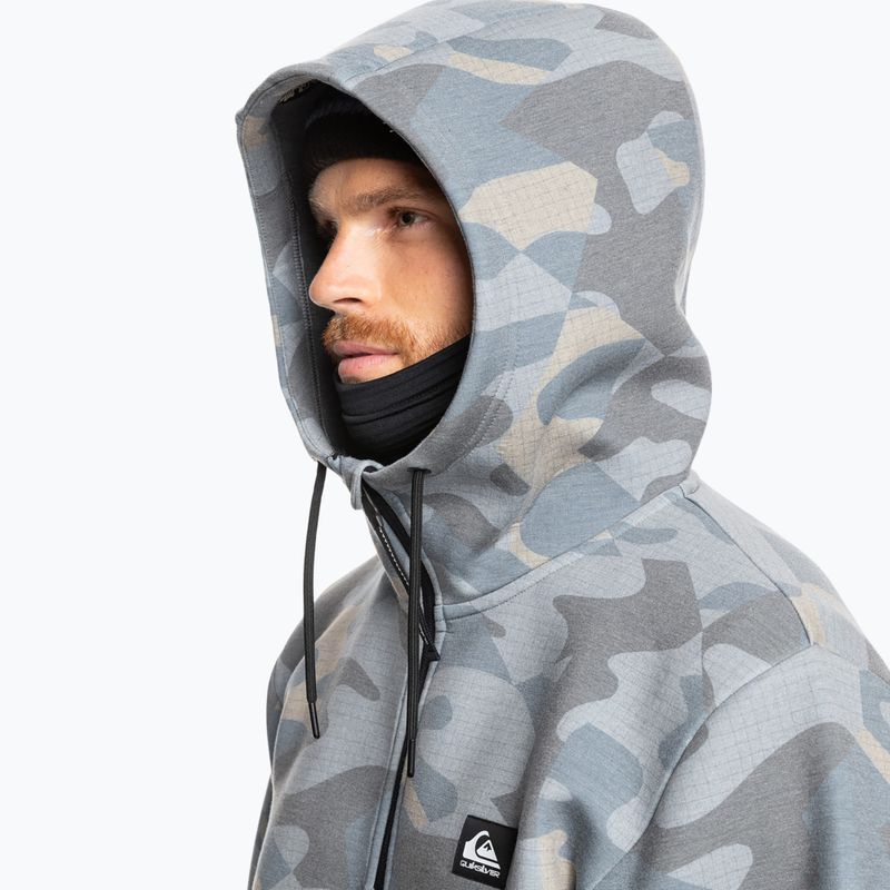 Pánska snowboardová mikina Quiksilver Shredder Hoodie puzzle camo ice flow 6